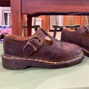 Brown Mary Jane Dr. Martins